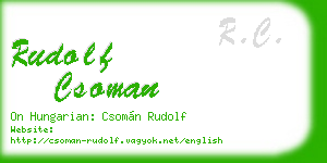 rudolf csoman business card