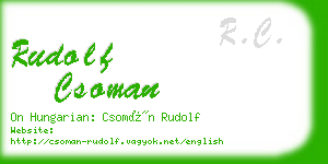 rudolf csoman business card